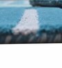 Blue Wool Abstract 4 x 6 Feet Hand Tufted Carpet