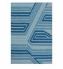 Blue Wool Abstract 4 x 6 Feet Hand Tufted Carpet