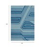 Blue Wool Abstract 4 x 6 Feet Hand Tufted Carpet
