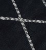 Black Geometric Polyester 4 ft x 6 ft Machine Made Carpet