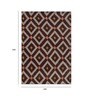 Brown Polyester Geometrical 4 x 6 Feet Machine Made Carpet