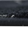 Black Geometric Polyester 4 ft x 6 ft Machine Made Carpet