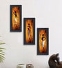 Advanced Black Synthetic Wood Framed People and Places Art Panels Set of 3