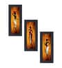 Advanced Black Synthetic Wood Framed People and Places Art Panels Set of 3