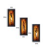 Advanced Black Synthetic Wood Framed People and Places Art Panels Set of 3