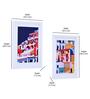 Abstract 3D Set of 2 Multicolour Engineered Wood Paintings