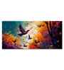 Abstract Of Forest Landscape With Birds Canvas Wall Painting