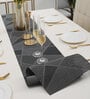 Abstract Black (71 x12) PVC Table Runner