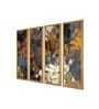Abstract Multicolour Canvas Framed Abstract Art Panel Set of 4