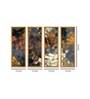Abstract Multicolour Canvas Framed Abstract Art Panel Set of 4