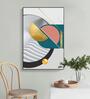 Abstract Multicolour Synthetic Wood Wall Art