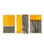 Arthur Yellow Cotton Canvas Framed Art Panels Set of 3