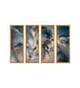 French Multicolour Canvas Framed Abstract Art Panel Set of 4