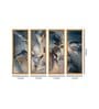 French Multicolour Canvas Framed Abstract Art Panel Set of 4
