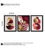 Burgundy & Gold Abstract Wall Art Framed Set of 3