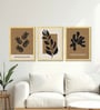 Botanical Cut Paper Wall Art Framed Set of 3