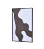Abstract Brown Engineered Wood Wall Decor