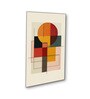Abstract Circle and Square Prints Set of 4 Canvas Wall Painting Black Frame