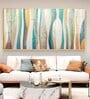 Abstract Colorfall Glass Finish Horizontal Wall Art