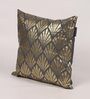 Grey Traditional Pattern Cotton 16 x 16 Inches Cushion Cover
