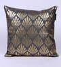 Grey Traditional Pattern Cotton 16 x 16 Inches Cushion Cover
