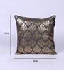 Grey Traditional Pattern Cotton 16 x 16 Inches Cushion Cover