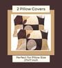 Brown Abstract Cotton Queen Double Size Bed Sheet With 2 Pillow Covers