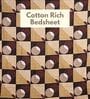 Brown Abstract Cotton Queen Double Size Bed Sheet With 2 Pillow Covers