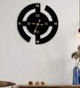 Black Steel Abstract Cutwork Modern Wall Clock