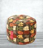 Abstract Fabric Pouffe in Multi Colour
