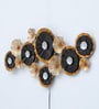 Abstract Disks Copper Iron Wall Art With LED