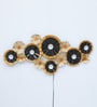 Abstract Disks Copper Iron Wall Art With LED