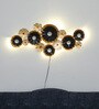 Abstract Disks Copper Iron Wall Art With LED