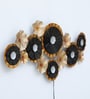 Abstract Disks Copper Iron Wall Art With LED