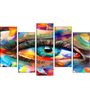 Abstract Eye Wall Mdf Art Panels Set of 5 Frames