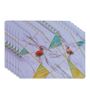 Abstract Flamingo Multicolour Colour (Set of 6) Polypropylene  Table Placemat