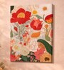 Abstract Floral Stretched Canvas Painting