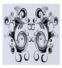 Set of 6 Black & White Abstract Floral Swirl Printed Placemats