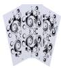 Set of 6 Black & White Abstract Floral Swirl Printed Placemats