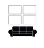 Abstract Four-Piece Painting Set Canvas Painting Black Frame