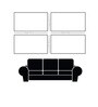 Abstract Four-Piece Painting Set Canvas Painting White Frame