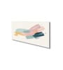 Abstract Four-Piece Painting Set Canvas Painting White Frame