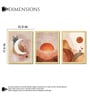 Modern Geometric Wall Art Framed Set of 3 with Wooden Frame
