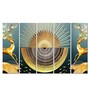 Abstract Geometry MDF Art Panel Set of 5