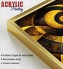 Abstract Golden Acrylic Framed Art Panel (Set Of 2)