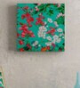 Abstract Green MDF Wood Framed Wall Art