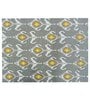 Abstract Grey & Yellow (12 x 17.5) Cotton (Set of 6) Placemats