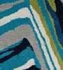 Blue Wool Geometrical 4 x 6 Feet Hand Tufted Carpet