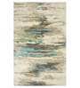 Blue Wool And Viscose Abstract 5  x 8  Feet Hand Tufted Carpet
