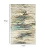 Blue Wool And Viscose Abstract 5  x 8  Feet Hand Tufted Carpet